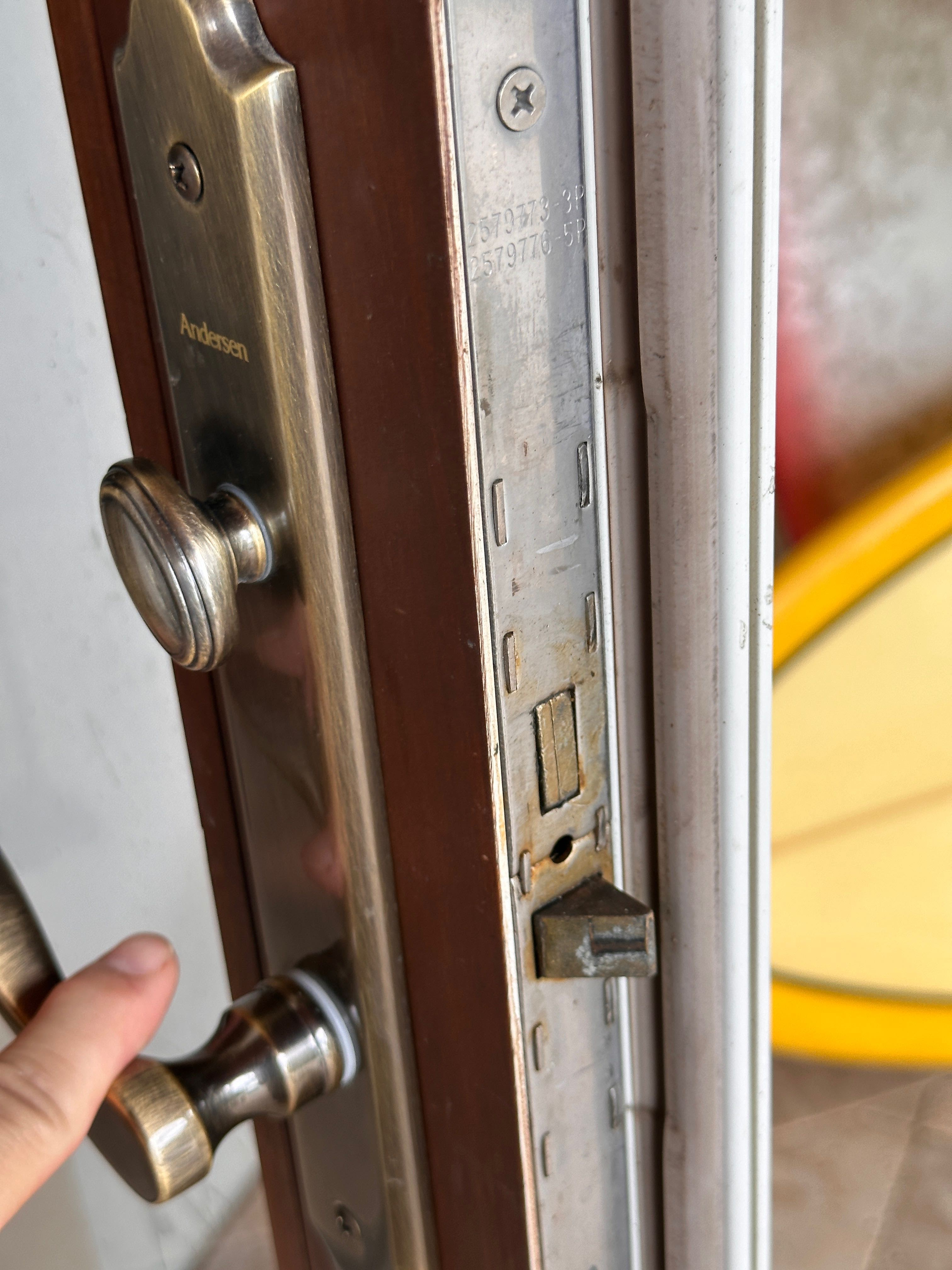 Residential door lock installation (Andersen hardware) - Master Key System Mizner Country Club - Premier Locksmith Delray Beach